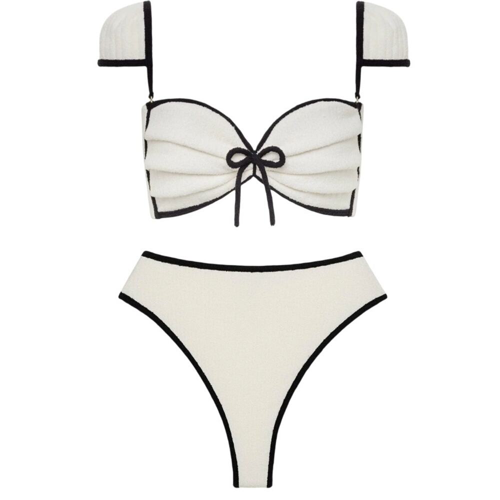 Montce White Bikini with Black Trim